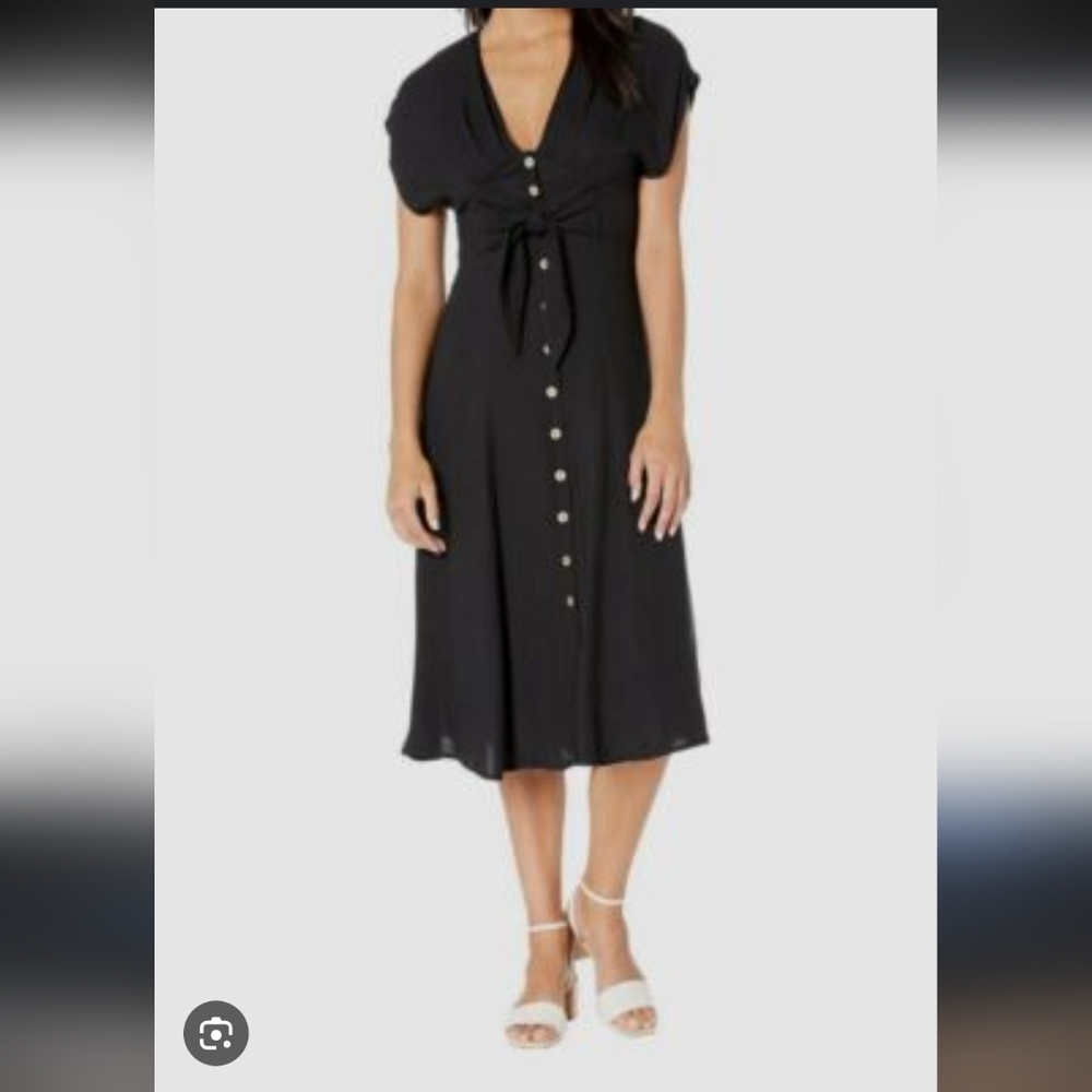 NWT Miss Me Elegant Black Button-Down Dress_Med